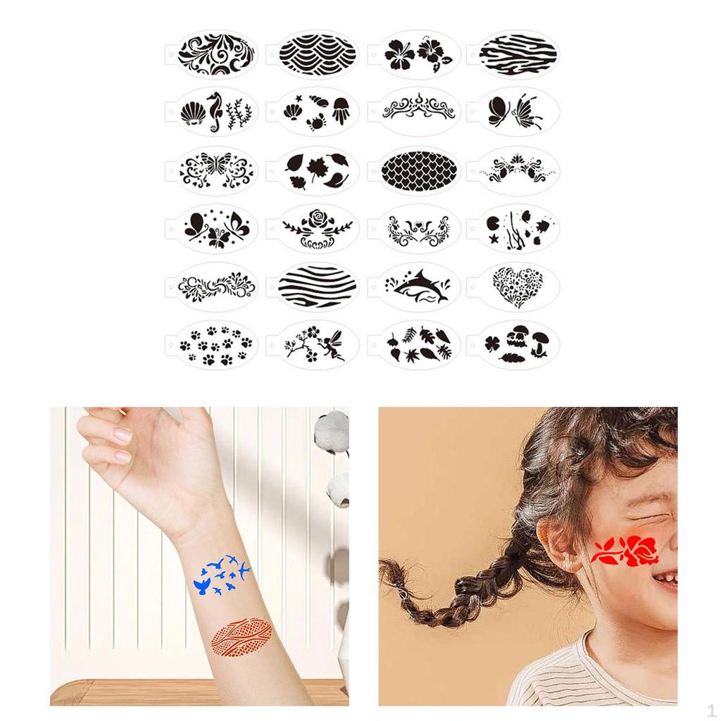 Face Paint Stencils, Body Painting Template Durable, Masquerade Festivals Portable Carnivals Party
