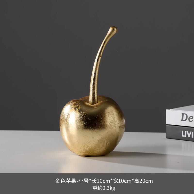 

sculptures figurines resin apple ornament simulation of Ping an fruit Home living room office desktop auspicious decor statue