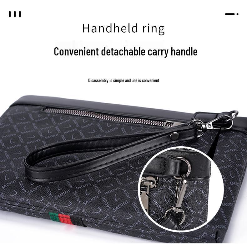 Men's Business Clutch: Fashion Plaid Multi-Card Holder Wallet & Phone Bag