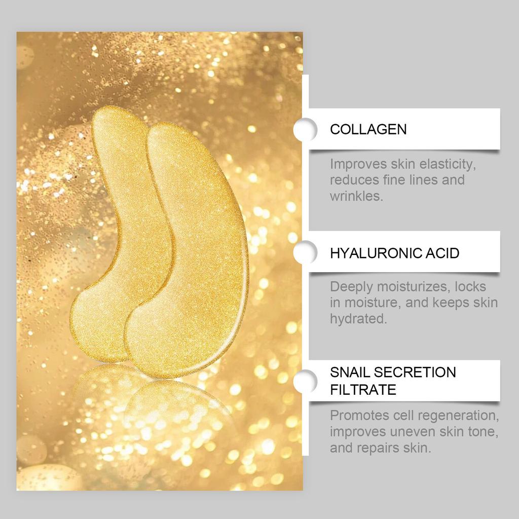 Gold Eye Mask Lifting Forehead Line Removal Eye Bag Firming Aging Frown Smoothing Wrinkle Forehead Patch 5ml