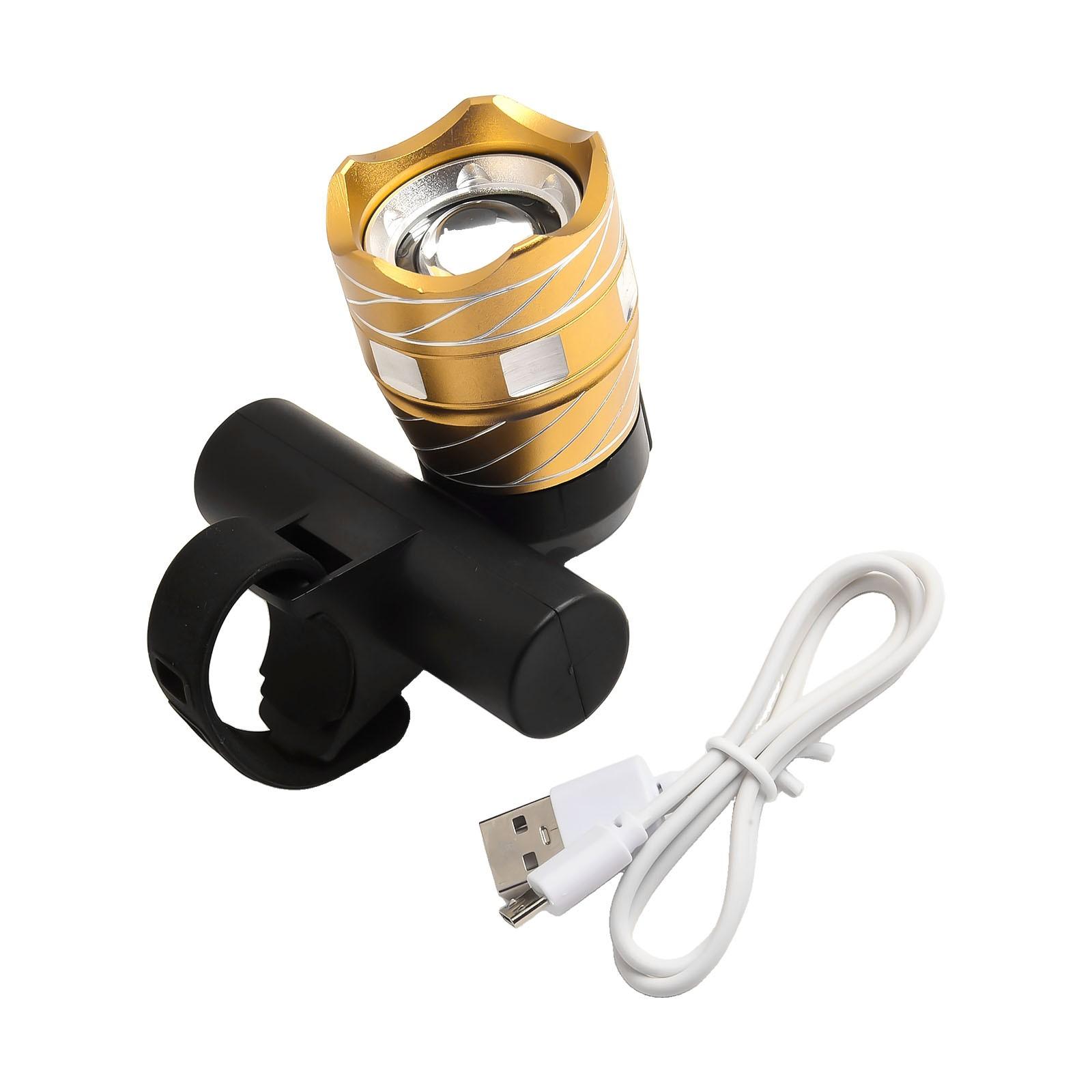 Racing Bike Rechargeable LED MTB Bicycle Light Bike Front Headlight золотой