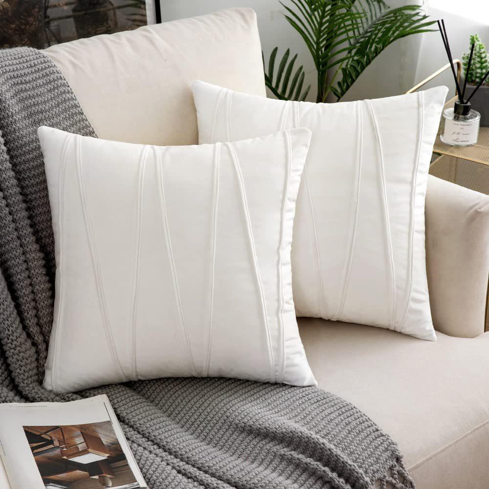 Velvet Sofa Cushion Plush Model Room Pillow Ins Solid Color Twill Pillow Case Office Bedside Pillow