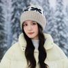 Fair Island Style Retro Jacquard Knitted Wool Hat Autumn and Winter Versatile Face showing Small Warm Hat Outdoor Windproof Pullover Hat