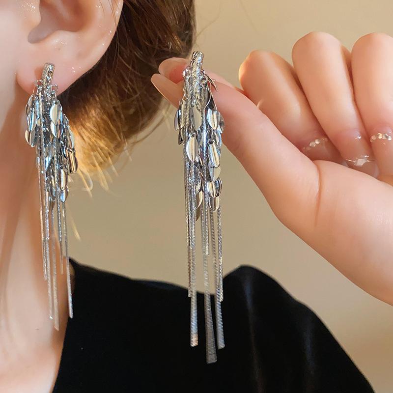 

Геометрические двухслойные серьги, Европейские и американские серьги в тренде личности, Повседневные универсальные серьги, Ниша