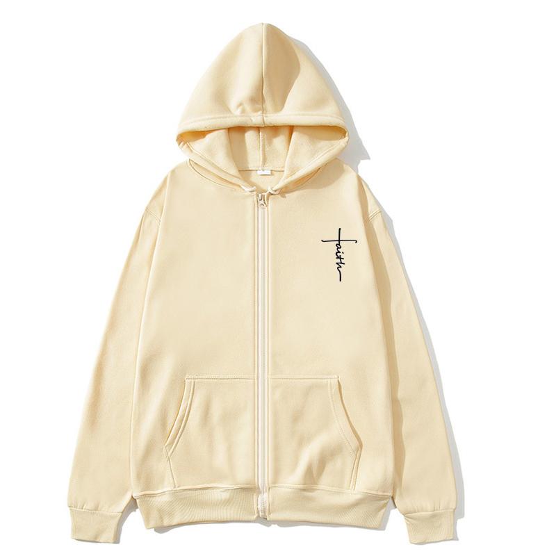 Black Print Zip Hoodie Oversized Hoodie Streetwear Women's Sweatshirt Women Hoodie Pocket Long Sleeve Black Print  Zip Hoodie