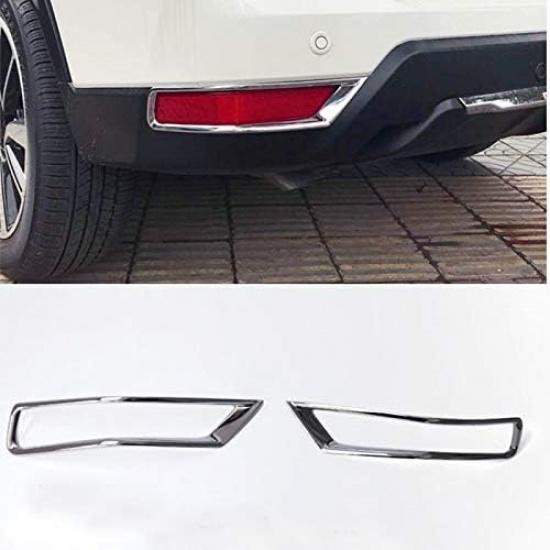 ITrims Car Accessories for Nissan Rogue X-Trail 2017-2021 Fog Light Lamp Cover Trim 4PCS ABS Chromed (Front & Rear Fog Light Cover)