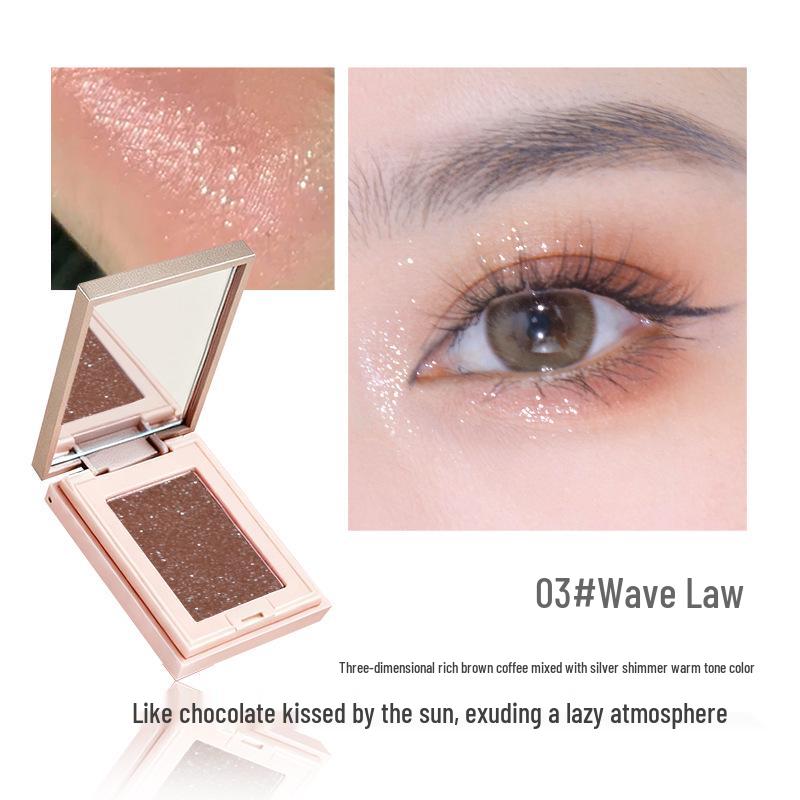 Novo Diamond Sparkle Eyeshadow & Blush: Melted Light Potato Mash, Multi-use Highlighter & Contour, Low Saturation