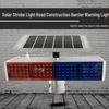 Red Blue LED Solar Strobe Construction Warning Light - Free Shipping