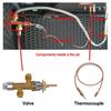 Propane Gas Patio Heater Room Space Heater & Outdoor Patio Heater Replacement Main Control Brass Safety Valve With Pilot Port