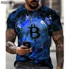 Fashion Bitcoin Graphic 3D Pringting Men's T Shirt Summer Streetwear Round Neck Short Sleeve Casual Loose Tops Tee Men Clothing