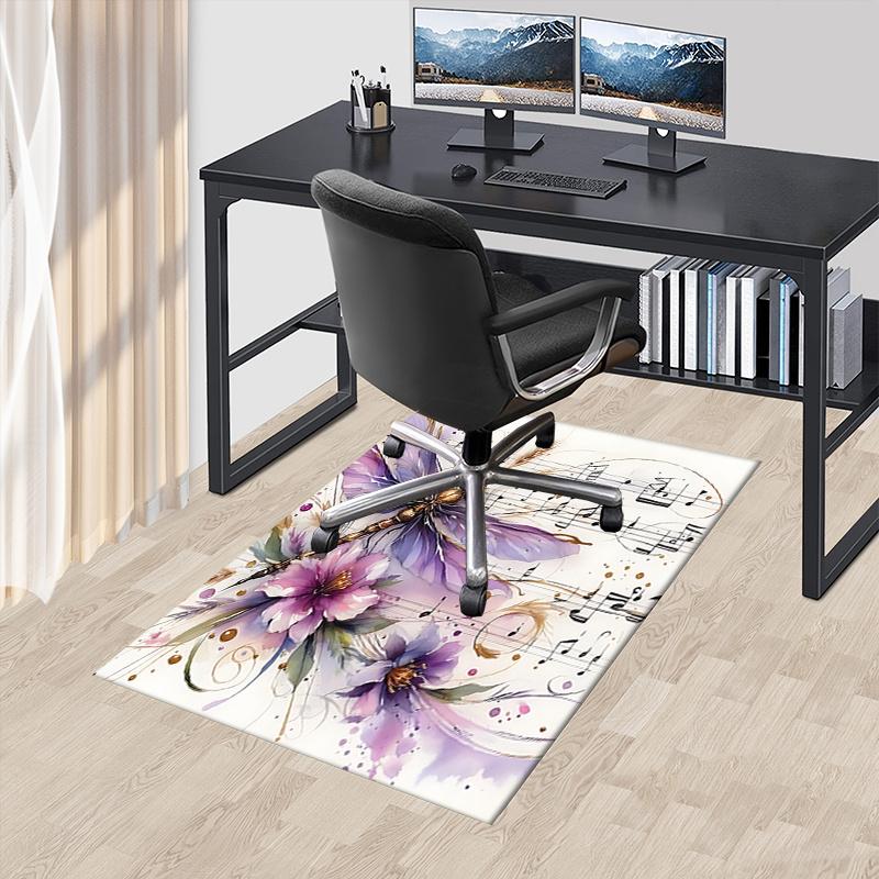 

Butterfly Notes Office Carpet Chair Mat: Large Size, Suitable for Various Rooms - Perfect Gift for Home Decor and Office Use0254A 60cm by 90cm
