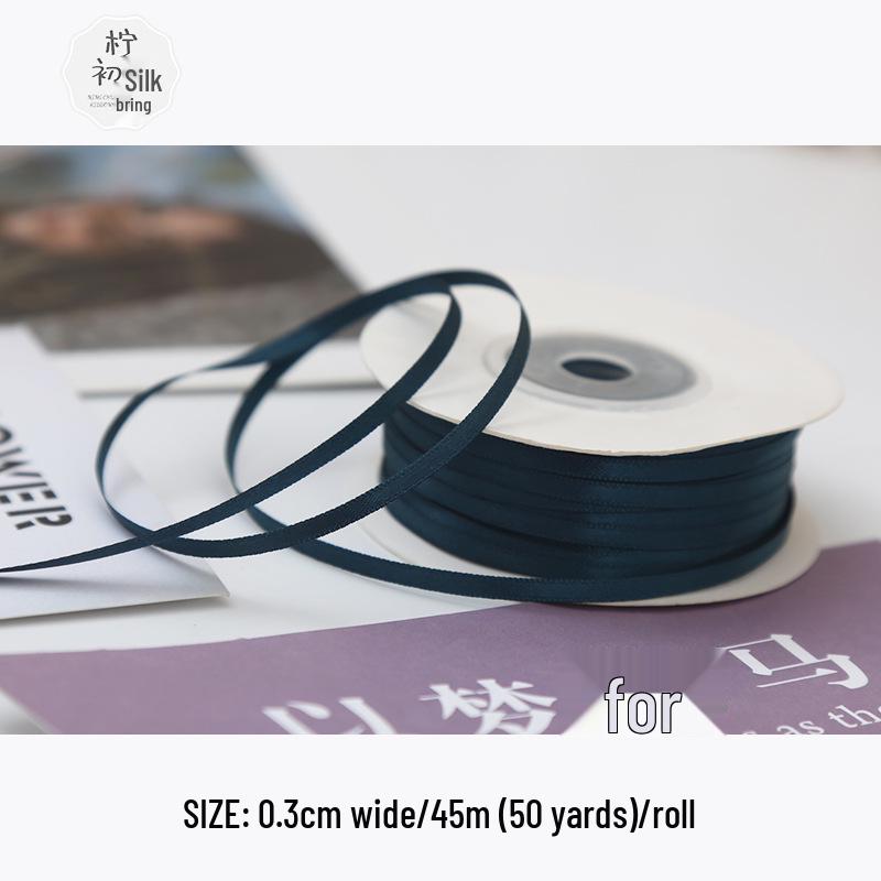 3mm Premium Double-Sided Satin Polyester Ribbon for Wedding Bows and Gift Packaging