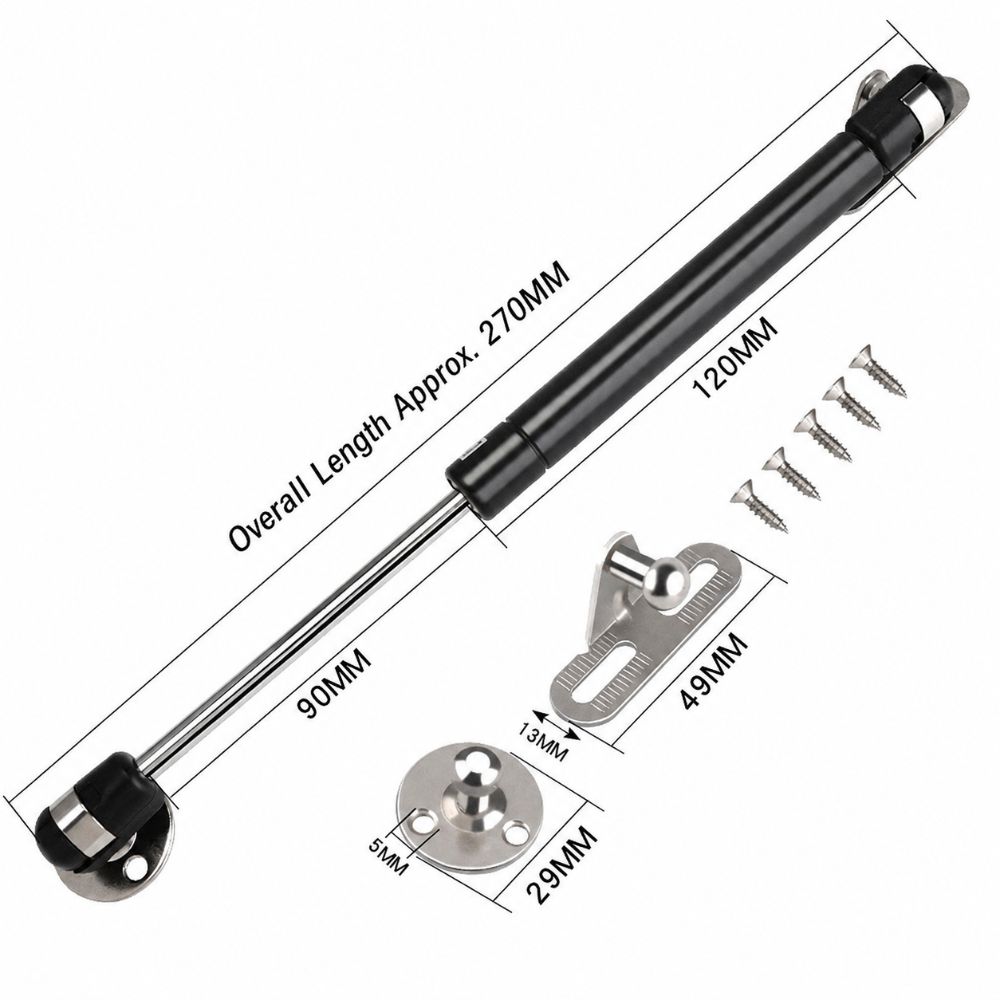 1 Par 27cm Comprimento da Haste Mola a Gás Amortecedor Suporte de Tampa Haste de Suporte para Porta de Armário
