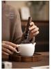 White Porcelain Kung Fu Tea Ceremony Set: 6-Piece Accessory Kit with Tea Clip, Needle, Teapot Brush for Home Use