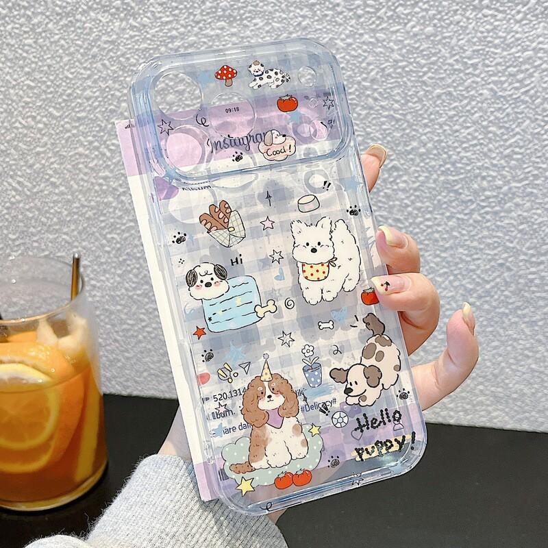 Cute Dog IMD Dual-Sided Phone Case IPhone 13 14 15 16 17 Pro Max Anti-Scratch Drop Protection