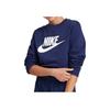 Nike Club Flc Crew Ls Hbr Logo Print Round Neck Sweatshirt Kids Sweatshirt Navy-Blue FD2992-410