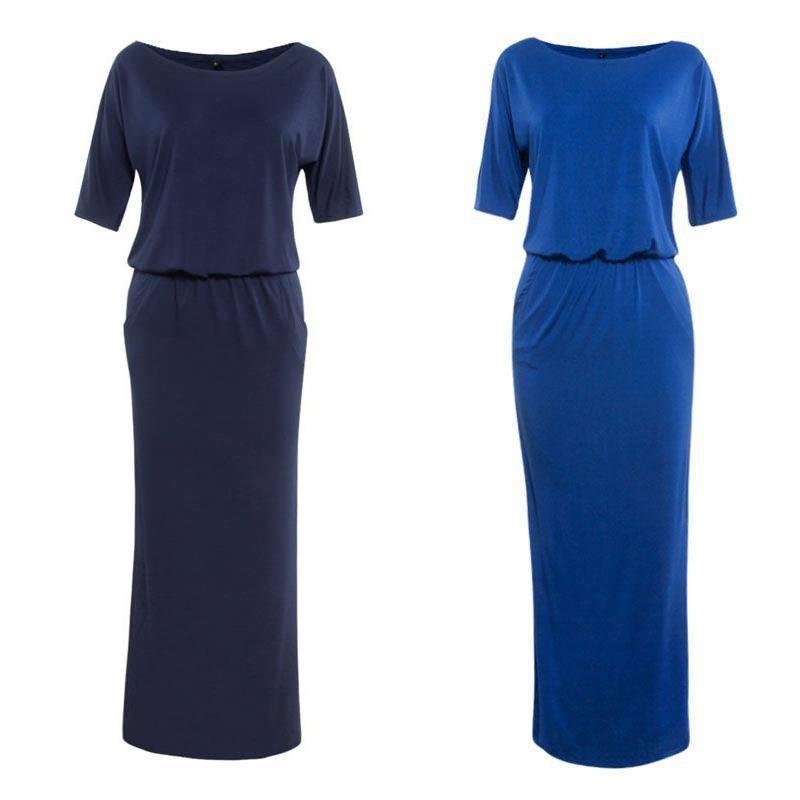 Elegant Summer Loose Pocket Dress Featuring Stylish Cutout Design And Soft Knit Fabric