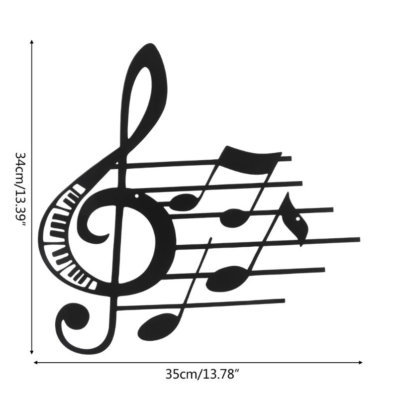 Music Notes Wall Decor Metal Music Notes Wall Music Theme Note Decor Hanging Sign Wall Hanger for Home Living Room Art