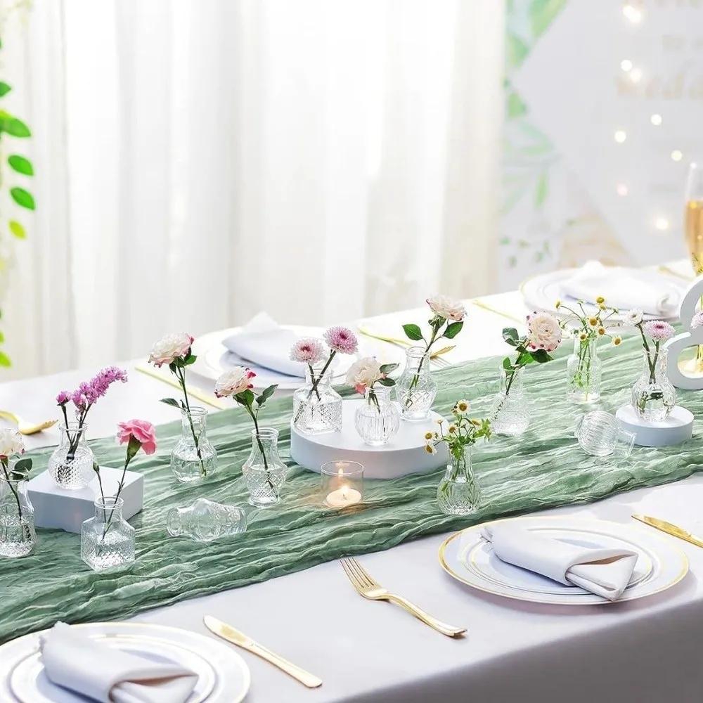 10/20Pcs Glass Bud Vases Clear Hydroponic Small Flower Vase for Centerpieces for Table Wedding Home Party Decoration