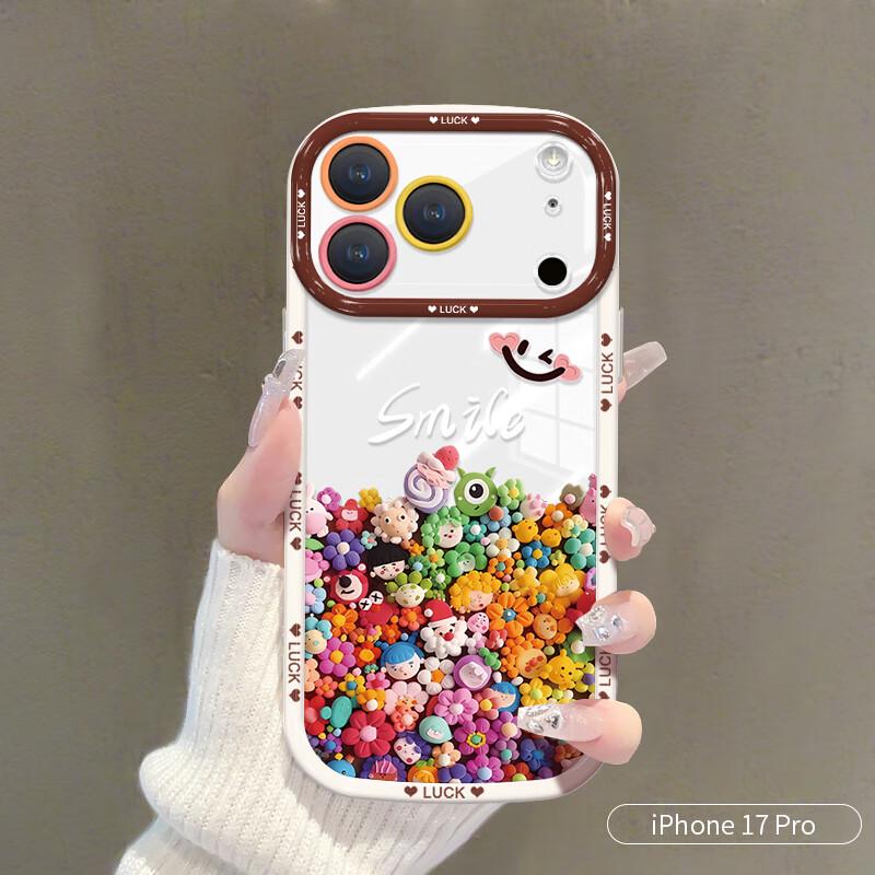 

Engkaida Cartoon & Patterned Protective iPhone Cases (16/17 Series) iPhone 17 Pro