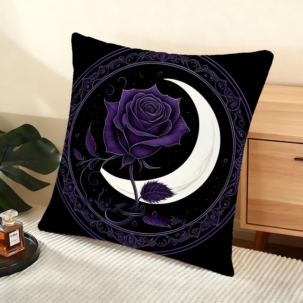 Dead Rose Cushion Cover Soft Short Plush Pillow Cover Smooth Cozy Texture Aesthetic Cushion Case Home Decor