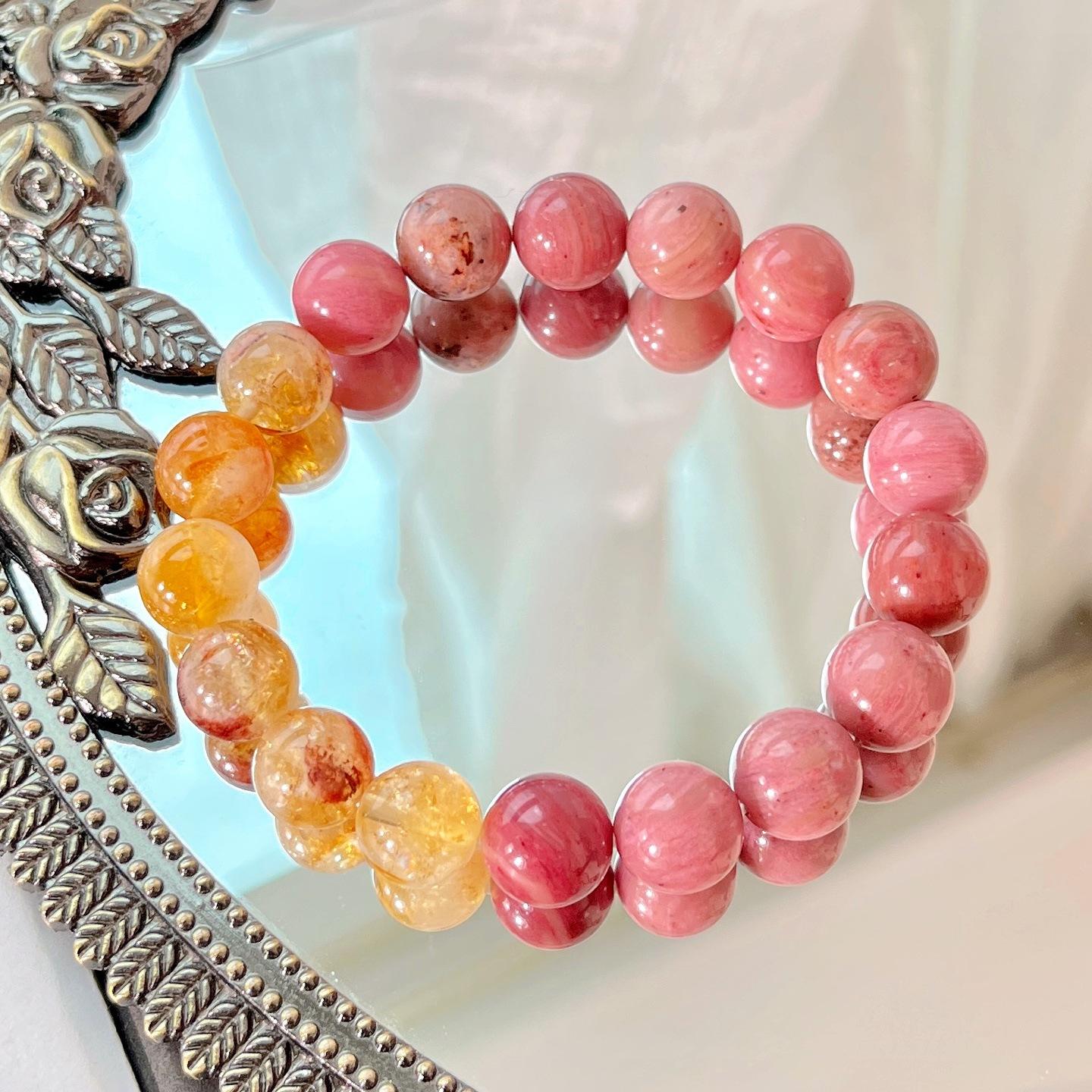 Natural Mahogany Pattern Honey Milk Cover Citrine Design Bracelet Bracelet