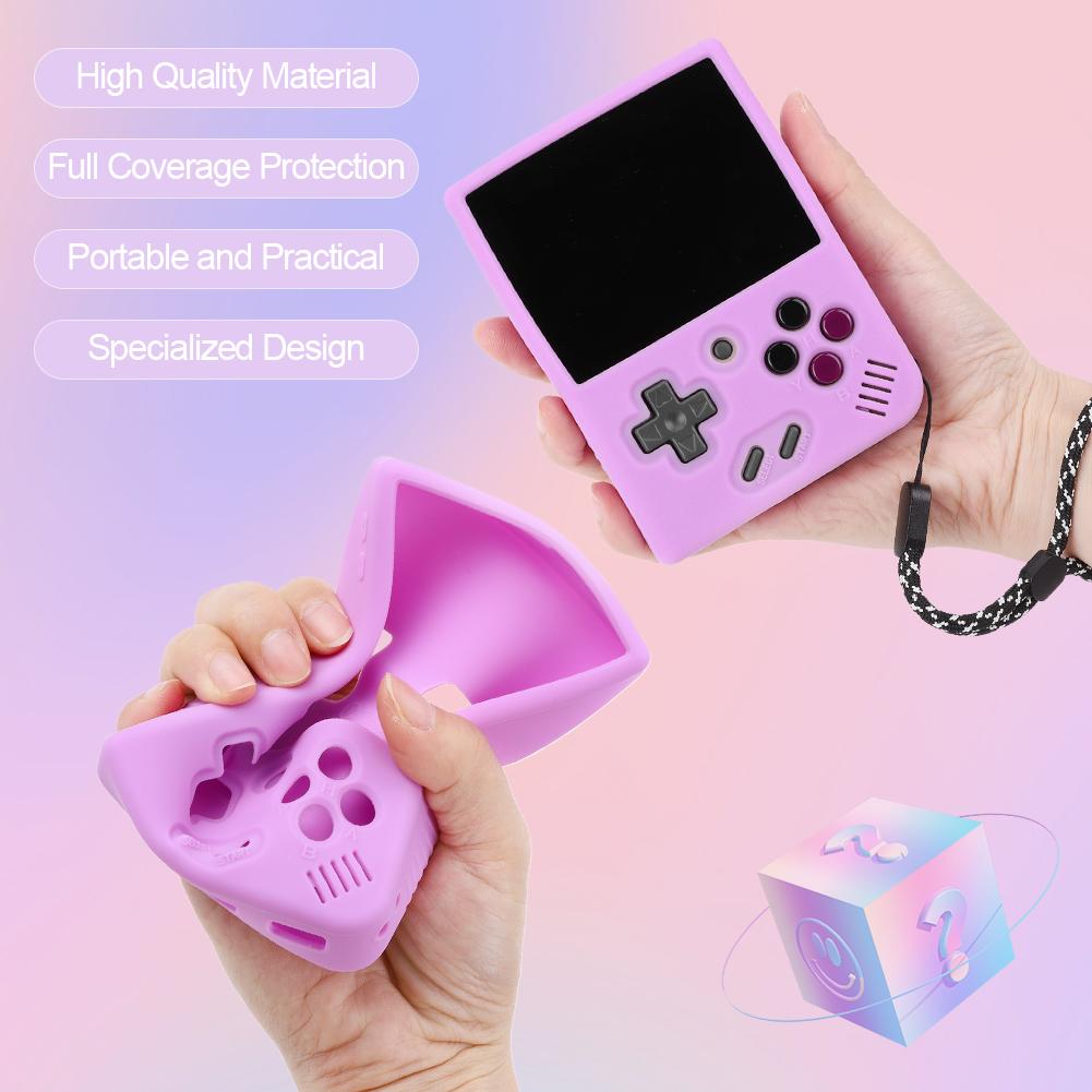 Silicone Protective Cover Shockproof Gaming Console Sleeve Skin Anti-Scratch Anti-Slip for MIYOO MINI Plus Handheld Game Console