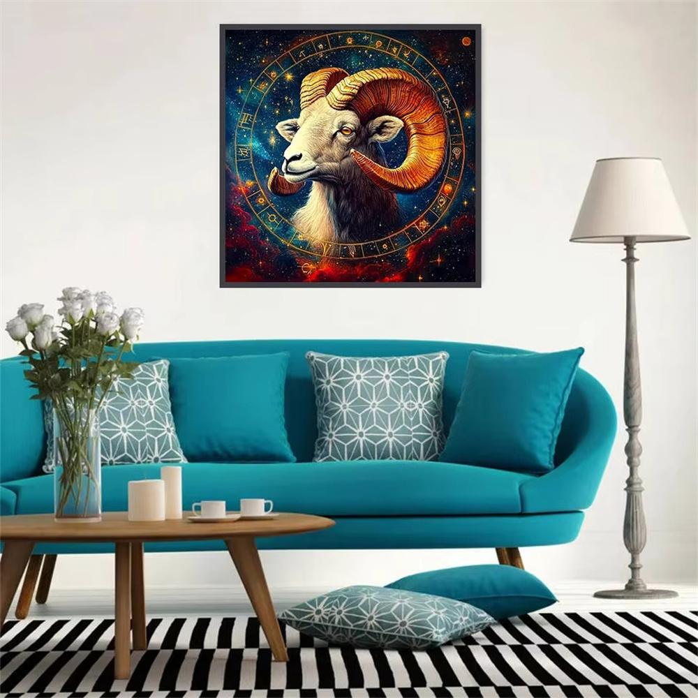 DIY Diamond Embroidery Constellation 5D Diamond Painting Leo Aries Full Round Drill Mosaic Set Decor For Home