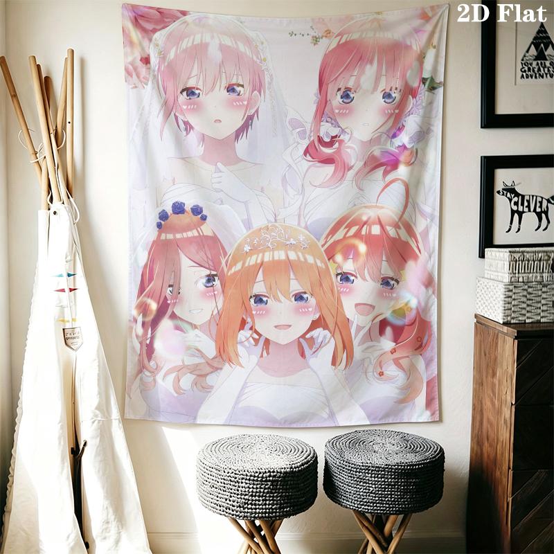 Las Quintillizas Esenciales Tapiz de Pared Colgante Estético para Pared Manta de Tela Impresa Tapices Decorativos para Dormitorio Sala de Estar Decoración del Hogar
