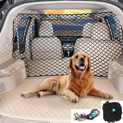 Haustier Auto Trennnetz Elastisch Langlebig Hunde Auto Sicherheits Trennnetz Faltbar Auto Hundezaun Barriere Universal Auto mit Haken Neu 2025