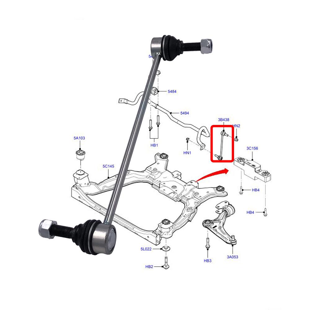 Front Stabilizer Link L/R for LINCOLN MKX 2nd Generation 2.0t 2.7t 2015- DG9C3B438ANC JX613B438ACC Sway Bar Link