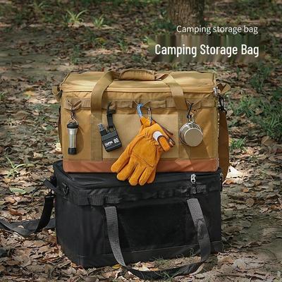 Foldable Large-Capacity Outdoor Camping Storage Bag & Multifunctional Cookware Organizer