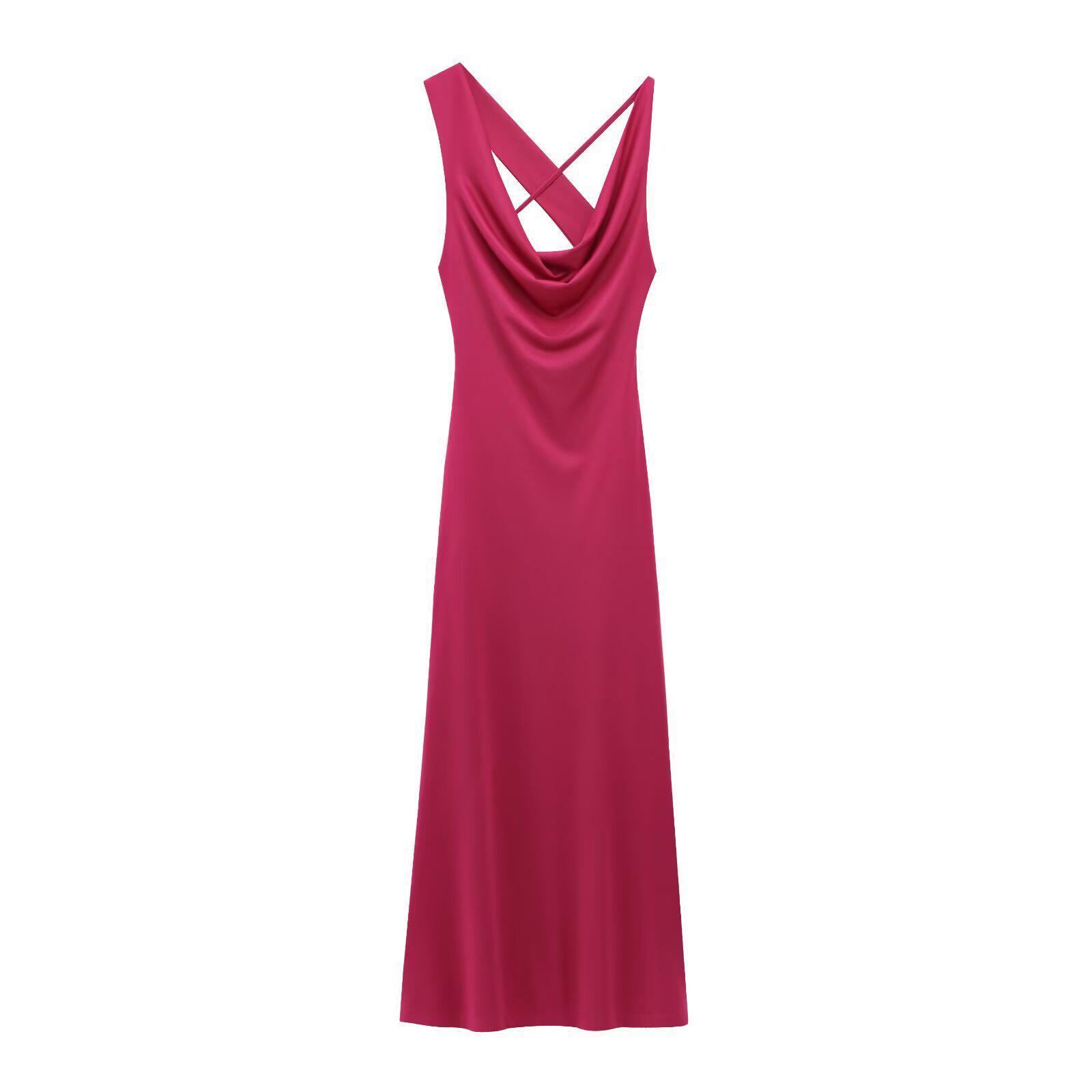 

Spring/Summer 2025 European & American Asymmetrical Flowy Long Dress Extra Small