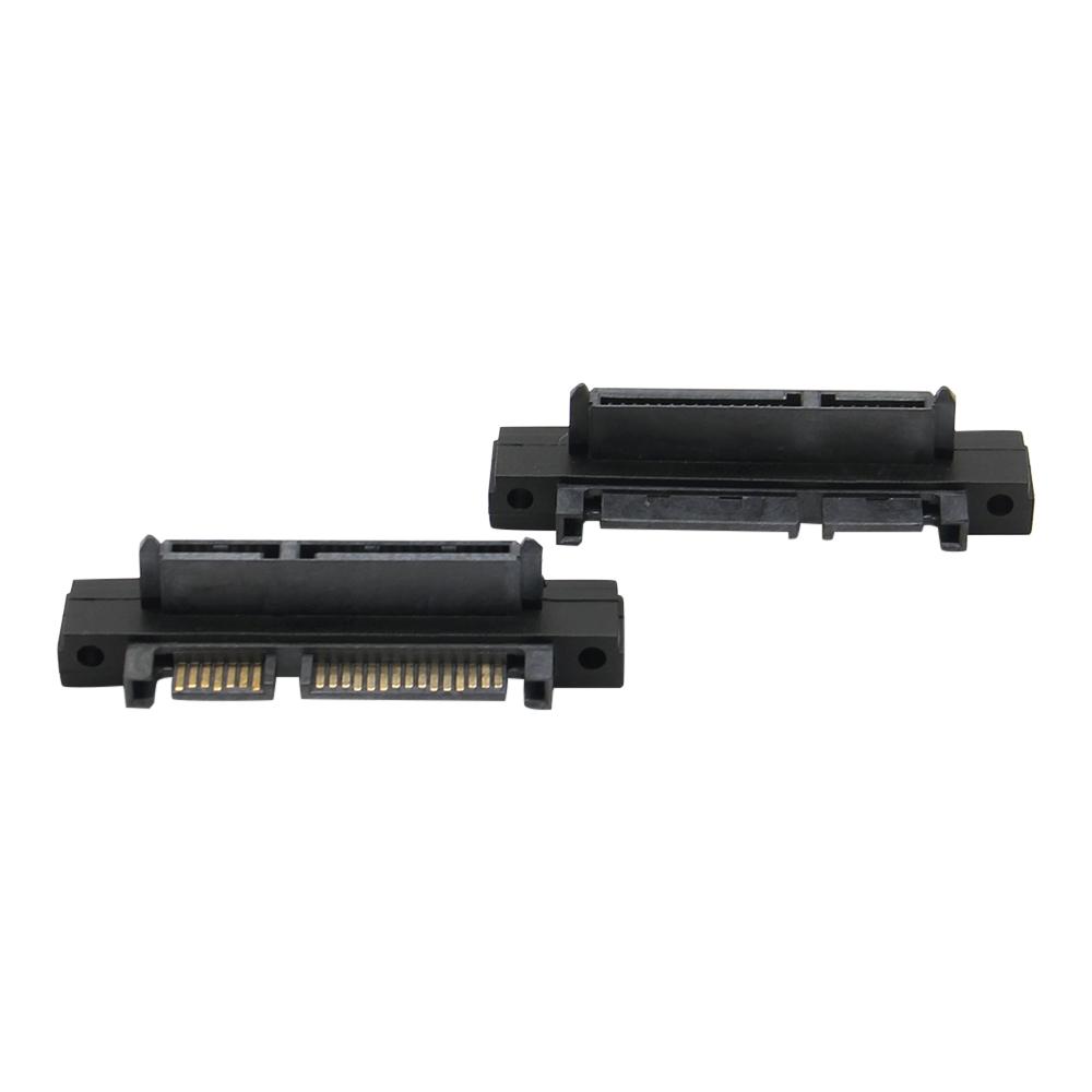 SATA Male to SATA Male Adapter Converter 22Pin Sata With 7pin+15pin FeMale to Male SATA Power Data Cable Black Replacement