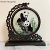 1pc, Su Embroidery Ornaments, Chinese Embroidery Crafts, Double Sided Embroidered Ornament, Solid Wood Desktop Decoration