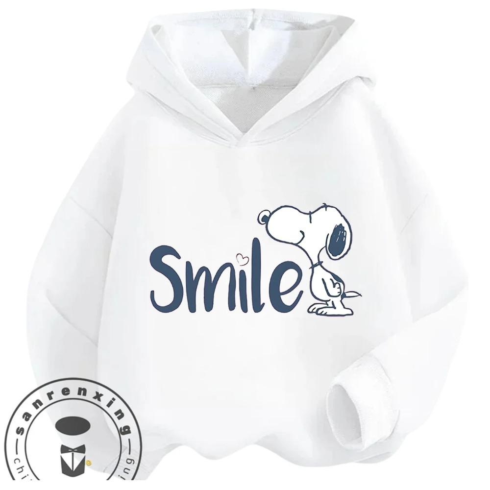 Popular Cartoon Hooded Sweatshirt Cute Casual Autumn Winter Street Style Youth Shirt Snoopy Children 110