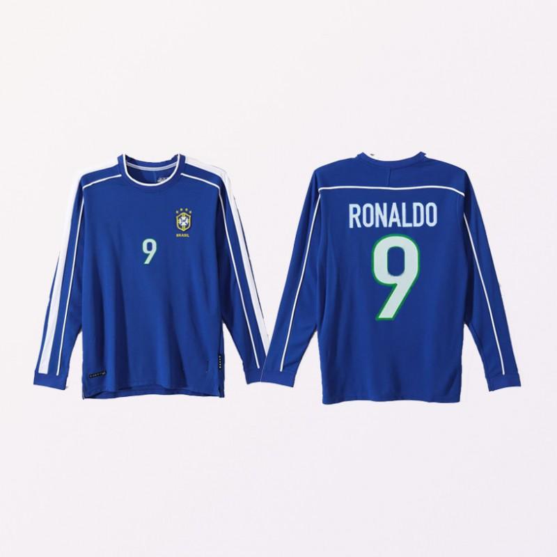 Vintage Football Jersey Zidane Atletico Madrid Ronaldo Ronaldinho AC Santos Roma Retro Soccer Shirt Unisex