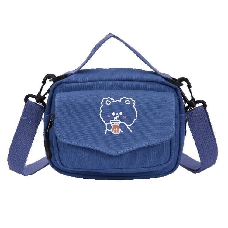 Cute Cartoon Canvas Crossbody Bag For Women 2024 New Stylish And Elegant
