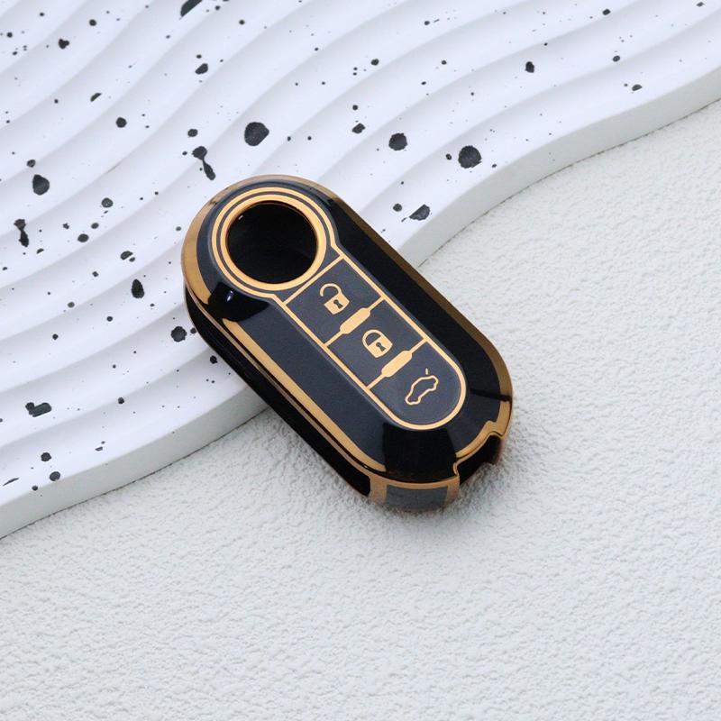 3 Bottons Tpu Car Key Fob Case Cover Shell For Fiat 500 Flip Folding Key Holder For Fiat Punto Panda Accessories