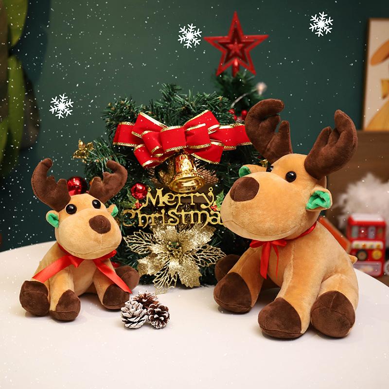 Christmas Plush Elk Soft Reindeer Deer Doll Cozy Holiday Dcor 29cm Christmas Plush Animal Perfect ideal for Festive Home Decor