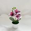 White Flower Pot Artificial Orchid Bonsai Multi-Bloom Artificial Faux Plants  Home Decor