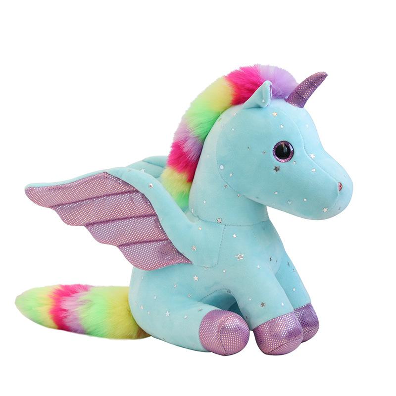 Rainbow Multicolor Unicorn Doll Plush Rag Doll Toy Mascot Home Placement Decoration Soul Companion Family Embellishment