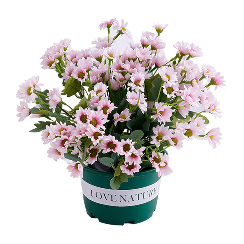 Artificial Sunset Mums Flowers Waterproof Fake Fall Flowers for Outdoor Garden Patio Home Planters Home Decoration