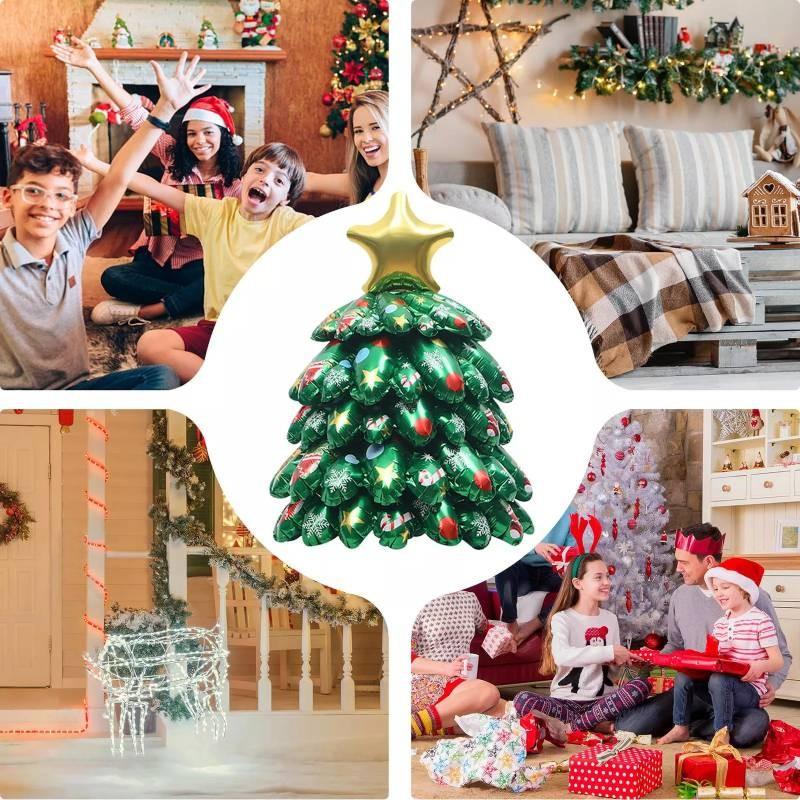 Tree Christmas Balloon Three Dimensional Party Merry Xmas Ornaments Decorations