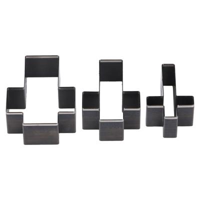 3PCS No Rough Edges Leather Cutting Dies Set Hollow High Density Alloy Steel  For Leather Crafts
