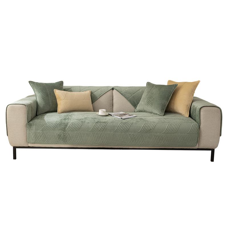 Plush Velvet Sofa Covers Slipcovers Sofa Towel Universal Non-slip Couch Cover for Living Room Decorative