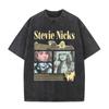Wypierana Vintage Koszulka z Graficznym Nadrukiem Zespołu Rockowego Fleetwood Mac Rumours Koszulka Stevie Nicks Męska Damska Codzienna Bawełniana Koszulka Oversize