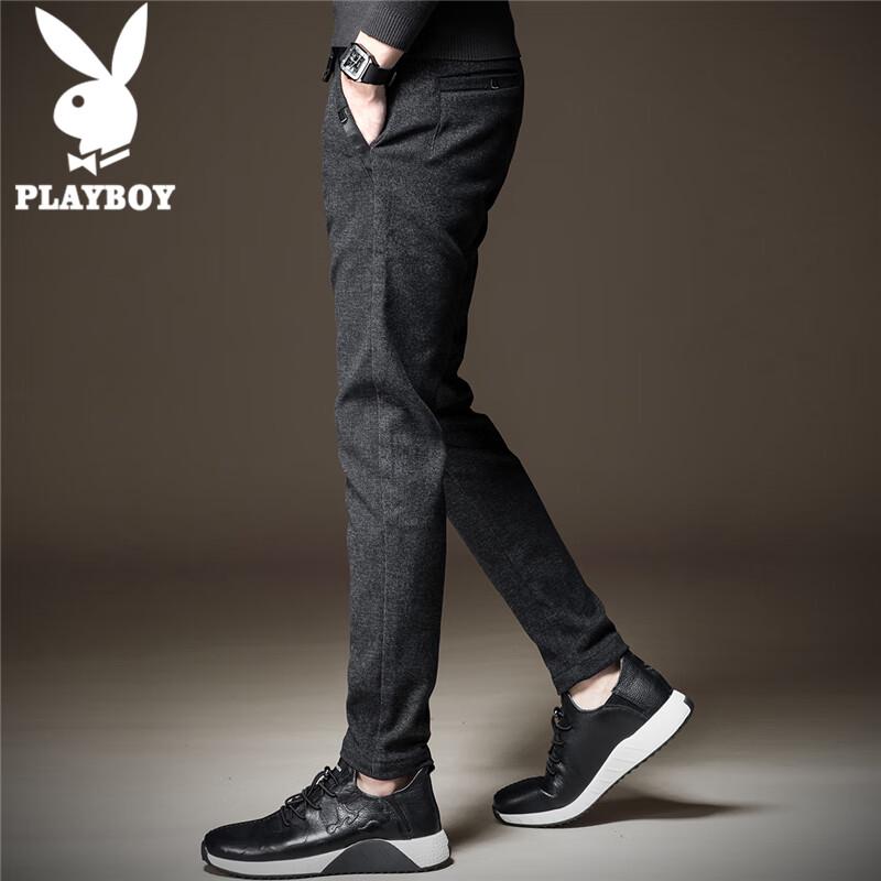 PLAYBOY Men's Straight-Leg Business Casual Pants for Autumn/Winter