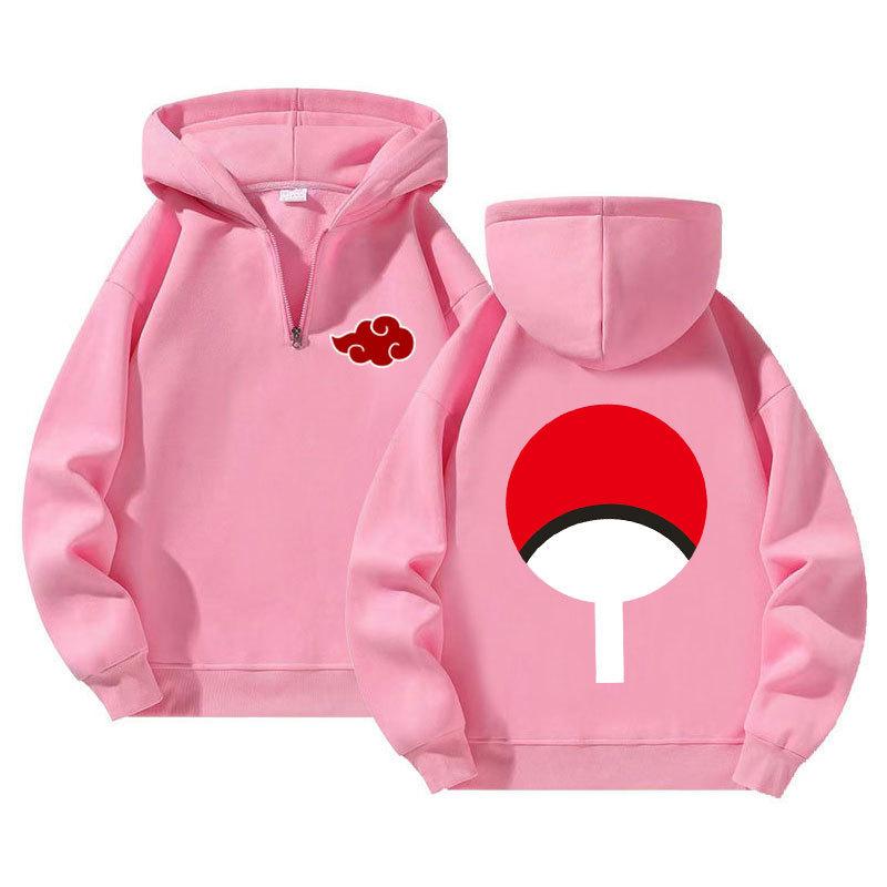Naruto Anime Pulovr Mikina se čtvrtinovým zipem a kapucí Sportovní Outdoorová Mikina Ležérní Dlouhý Rukáv Pánské Oblečení Mikina Streetwear