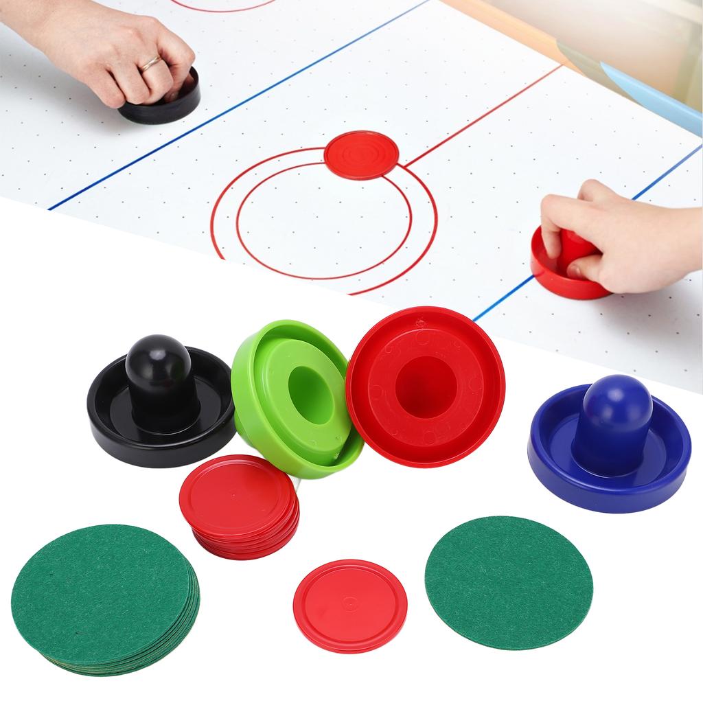 Multicolor Hockey Accessory Set Pushers Pucks Replacement Tables Game Pushers Pucks Kit